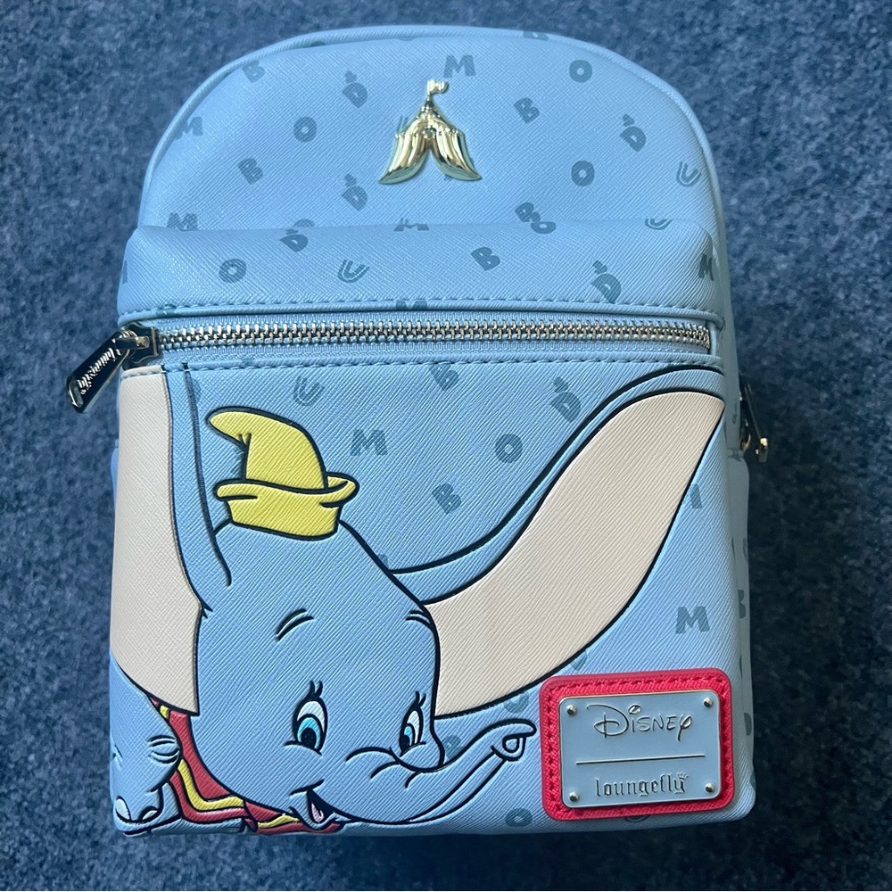 Loungefly Mini Backpack Disney Dumbo Letters Blue